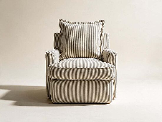 NOİR TEKLİ KOLTUK BEJ-KAHVE 95x95x80cm (ENTO 24459-01) - 1