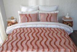 NUNA ŞAL SET 90X250 3 PARÇA KİREMİT - YATAK ŞALI