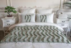 NUNA ŞAL SET 90X250 3 PARÇA YEŞİL - YATAK ŞALI
