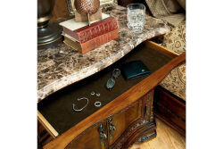 OLD WORLD KOMODİN MERMERLİ 45x81x81cm 143142-2606 - 4