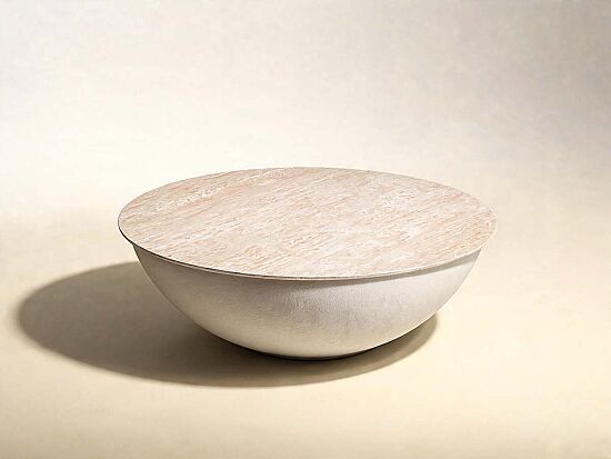 OLİVE ORTA SEHPA BEJ MERMER 100x100x33cm CT239130_BGL - 1