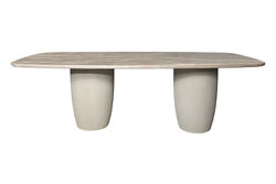 OLİVE YEMEK MASASI BEJ MERMER 110x240x76cm DT239126_BGL - 3
