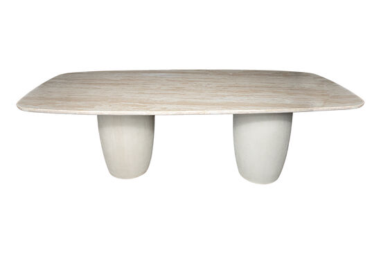OLİVE YEMEK MASASI BEJ MERMER 110x240x76cm DT239126_BGL - 4