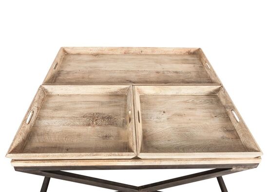 ORTA SEHPA 3 TEPSILI M-14384 BUYUK 120x120x55cm 611KHC - 3