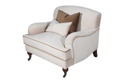 OXFORD TEKLİ KOLTUK KREM 95x100x85cm (LETTO 2604) - 4