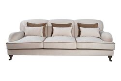 OXFORD ÜÇLÜ KOLTUK KREM 95x235x85cm (LETTO 2604) - 3