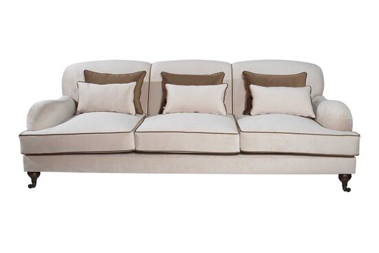 OXFORD ÜÇLÜ KOLTUK KREM 95x235x85cm (LETTO 2604) - 3