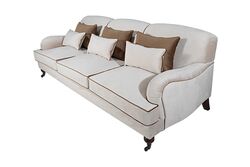 OXFORD ÜÇLÜ KOLTUK KREM 95x235x85cm (LETTO 2604) - 4