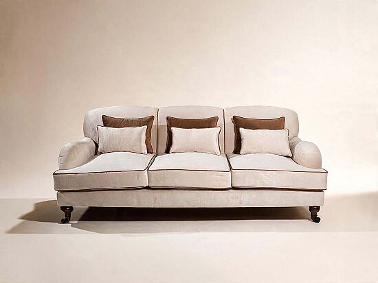 OXFORD ÜÇLÜ KOLTUK KREM 95x235x85cm (LETTO 2604) - 1