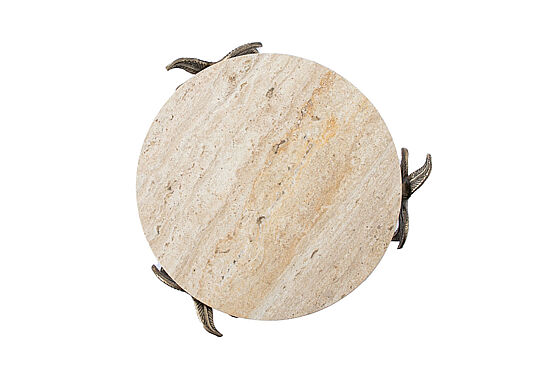 PALM YAN SEHPA ÜST TRAVERTEN ANTİK ALTIN 40X40X60 CM 45854 - 2