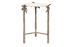 PALM YAN SEHPA ÜST TRAVERTEN ANTİK ALTIN 40X40X60 CM 45854 - 4