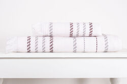 PENZA PESTAMAL HAVLU SET 2 PRC BORDO (50X80 + 70X140) - 4