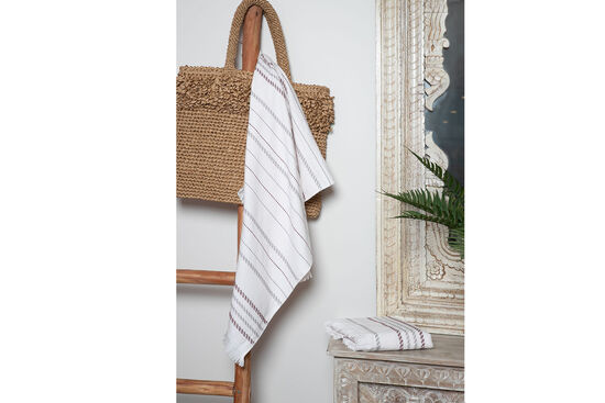 PENZA PESTAMAL HAVLU SET 2 PRC BORDO (50X80 + 70X140) - 5