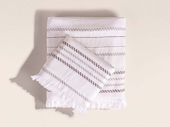 PENZA PESTAMAL HAVLU SET 2 PRC BORDO (50X80 + 70X140) - 2