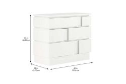 PORTİCO ŞİFONYER 3 ÇEKMECE BEYAZ 46x102x86cm 323158-3317 - 8