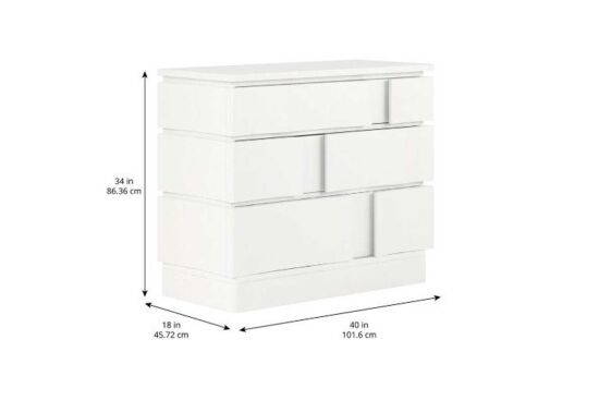 PORTİCO ŞİFONYER 3 ÇEKMECE BEYAZ 46x102x86cm 323158-3317 - 8
