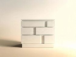 PORTİCO ŞİFONYER 3 ÇEKMECE BEYAZ 46x102x86cm 323158-3317 - KERVAN
