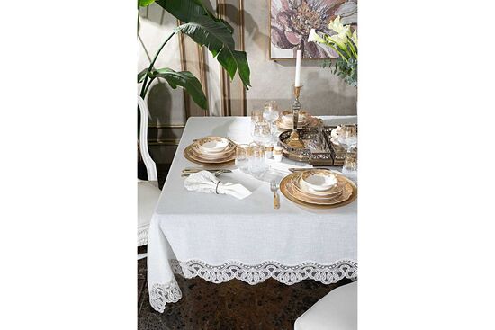 RANOSSE DEKORATİF PEÇETE KREM 45x45cm - 3
