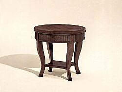 REVİVAL YUVARLAK YAN SEHPA KAHVE 71x71x61cm 328303-1730 - KERVAN