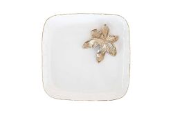 RITUAL White Dekoratif Tabak 36 cm L x 35,5 cm W x 3,5 cm H (25012 ) - 4