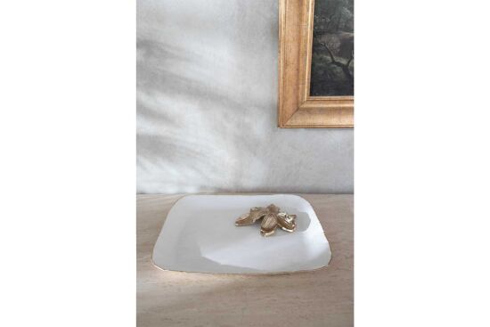 RITUAL White Dekoratif Tabak 36 cm L x 35,5 cm W x 3,5 cm H (25012 ) - 5