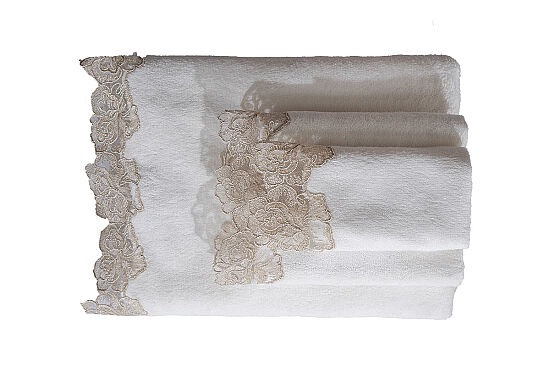 ROSALİN 30X50 HAVLU ECRU - 5