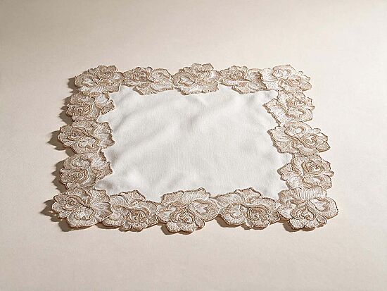 ROSALİN 40X40 DEKORATIF PECETE ECRU - 1