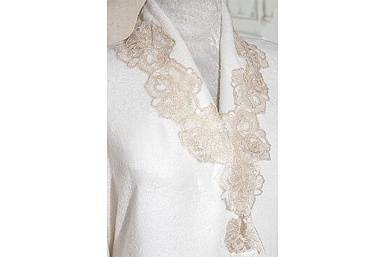 ROSALİN L/XL BEDEN BORNOZ ECRU - 6