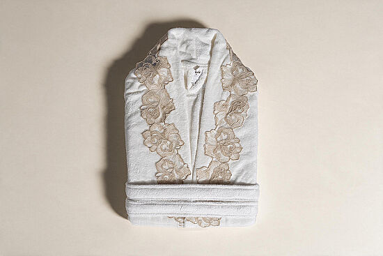 ROSALİN L/XL BEDEN BORNOZ ECRU - 2