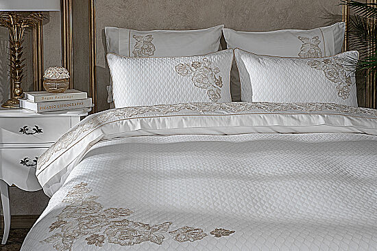 ROSALİN PİKE TAKIMI 240X250 CK 3 PRC KREM - 1