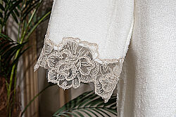 ROSALİN S/M BEDEN BORNOZ ECRU - 5
