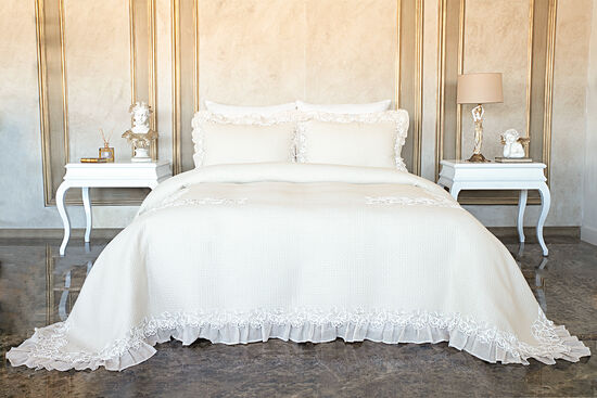 ROSE PERLA PIKE TAKIMI KREM CK.260x270cm 3 PRC - 1