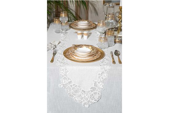 ROSE PERLA RUNNER EKRU 40x100cm - 2