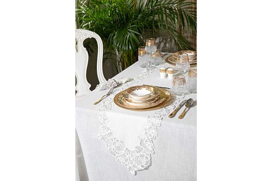 ROSE PERLA RUNNER EKRU 40x100cm - 3