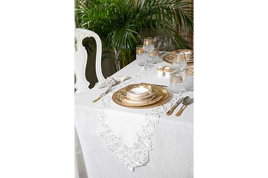 ROSE PERLA RUNNER EKRU 40x120cm - 3