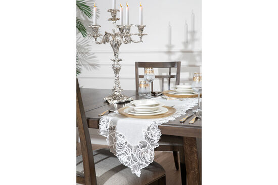 ROSE PERLA RUNNER EKRU 45x160cm - 4