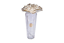 ROSİCA GÜL TAŞLI KOKU ŞİŞESİ 400 CC 15x25 cm KREM-GOLD - 3