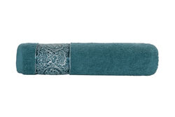 ŞAL DESEN BORDÜRLÜ HAVLU YEŞİL 70x140cm (TRY) - 4