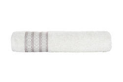 ŞERİT DESEN BORDÜRLÜ HAVLU EKRU 70x140cm (TRY) - 4