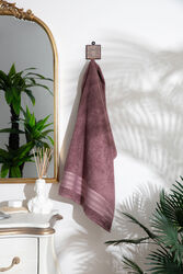 ŞERİT DESEN BORDÜRLÜ HAVLU LİLA 70x140cm (TRY) - SERİSONU HAVLU BORNOZ
