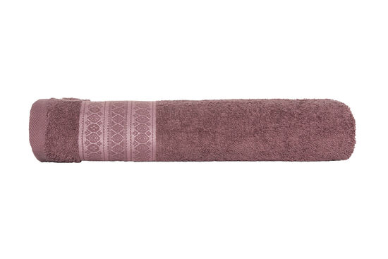 ŞERİT DESEN BORDÜRLÜ HAVLU LİLA 70x140cm (TRY) - 4