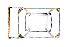 SERVİS ARABASI ÜST CAM ANTİK ALTIN 68X40X76 CM 45851 - 2
