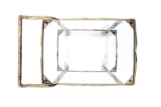 SERVİS ARABASI ÜST CAM ANTİK ALTIN 68X40X76 CM 45851 - 2