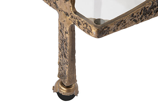 SERVİS ARABASI ÜST CAM ANTİK ALTIN 68X40X76 CM 45851 - 4