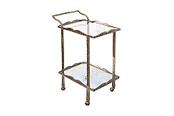 SERVİS ARABASI ÜST CAM ANTİK ALTIN 68X40X76 CM 45851 - 6