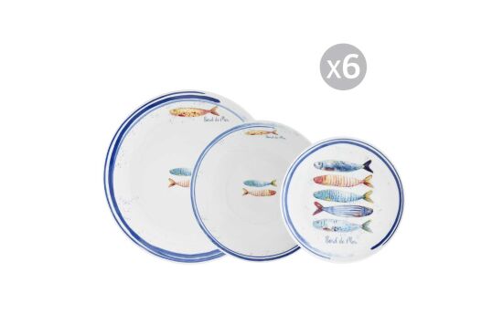 SETCON1 BORD 18 Parça Porselen Yemek Takımı - 2