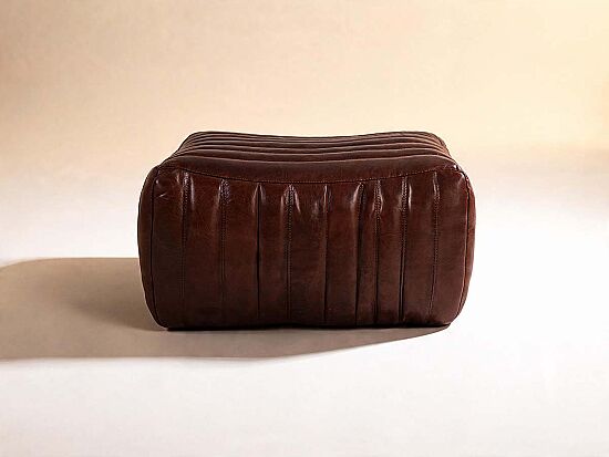 SKIPPER PUF DERİ KAHVE 59x79x38cm S0267-ST B11 VINTAGE - 1
