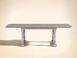 SOMERTON DİKDÖRTGEN YEMEK MASASI GRİ 106x209x(254)x76cm 303220-2840 - KERVAN
