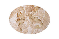 STACY OVAL PASPAS EKRU-BEJ-GOLD 90x120cm - 2