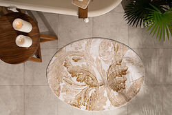 STACY OVAL PASPAS EKRU-BEJ-GOLD 90x120cm - 5